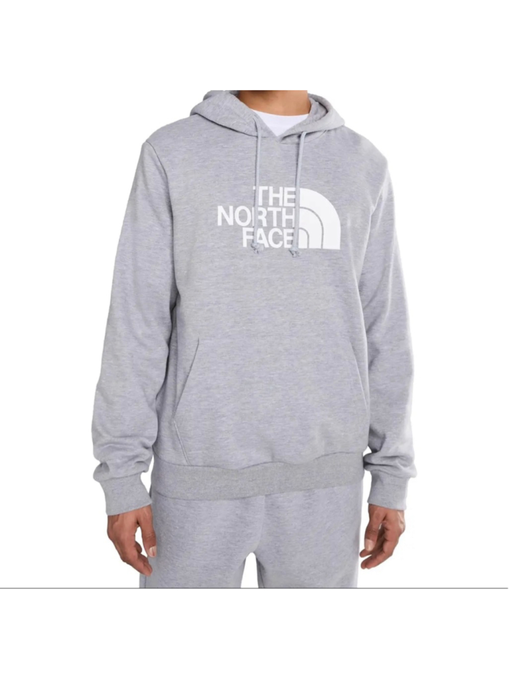 The North Face Men’s Half Dome Hoodie light gray and white size XL